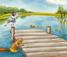 Zeichnung vom See